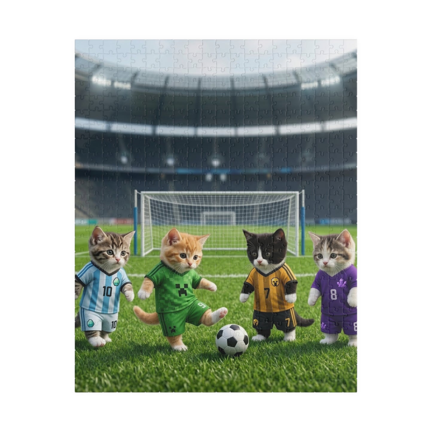 Soccer Kittens Jigsaw Puzzle — Cute Cats Playing Soccer (110–1014 pcs)