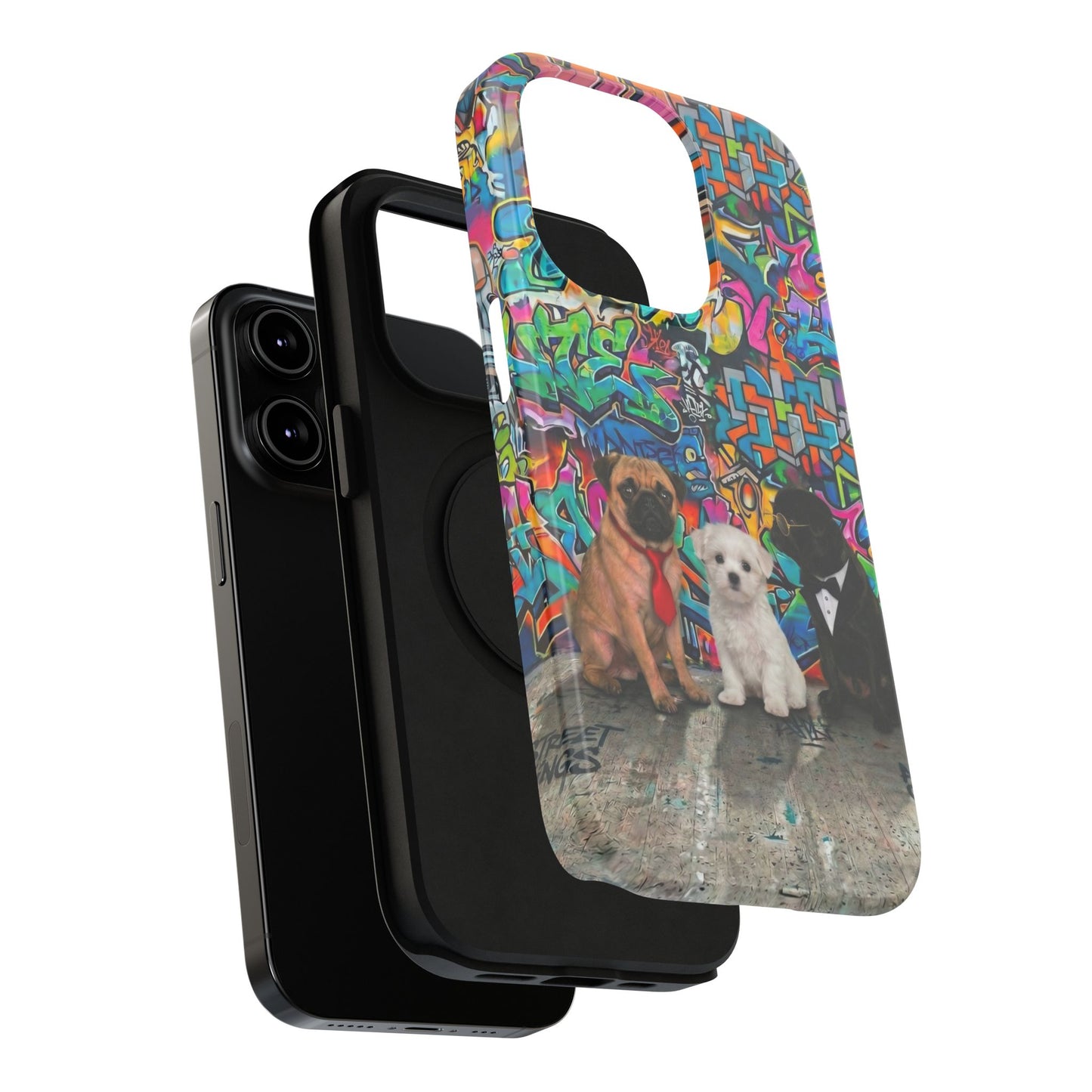 Puppy Squad Graffiti Phone Case — Impact-Resistant Protective Case