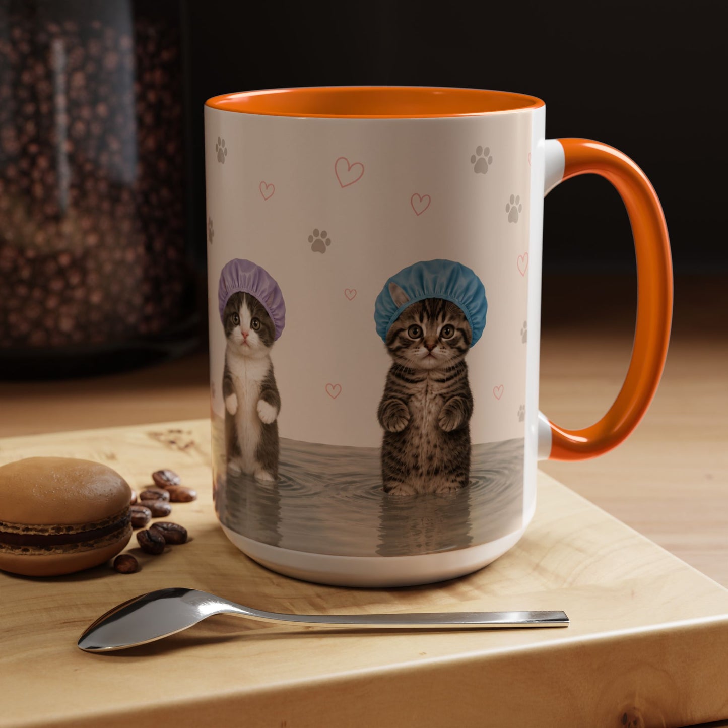 Cute Kittens in Shower Caps Accent Coffee Mug – 11/15oz