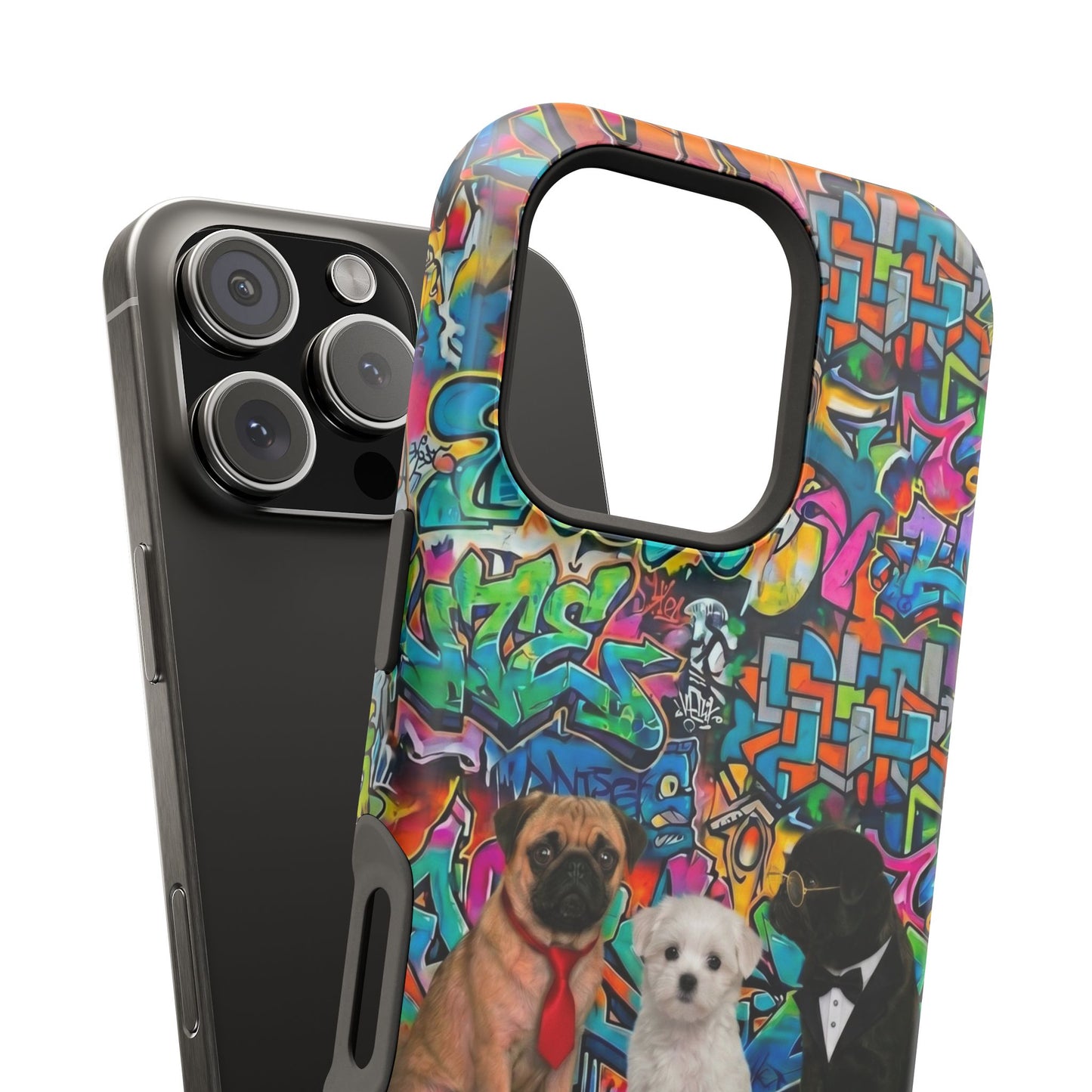 Puppy Squad Graffiti Phone Case — Impact-Resistant Protective Case