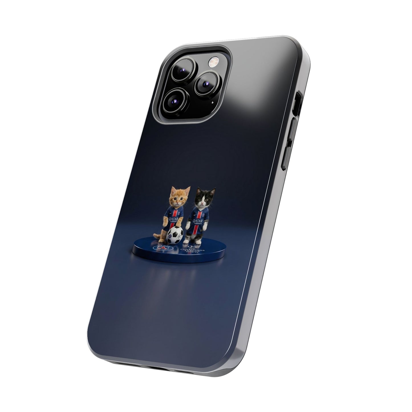 Phone Case — Cute Soccer Cats Design (Kawaii Kitten Football Fans)