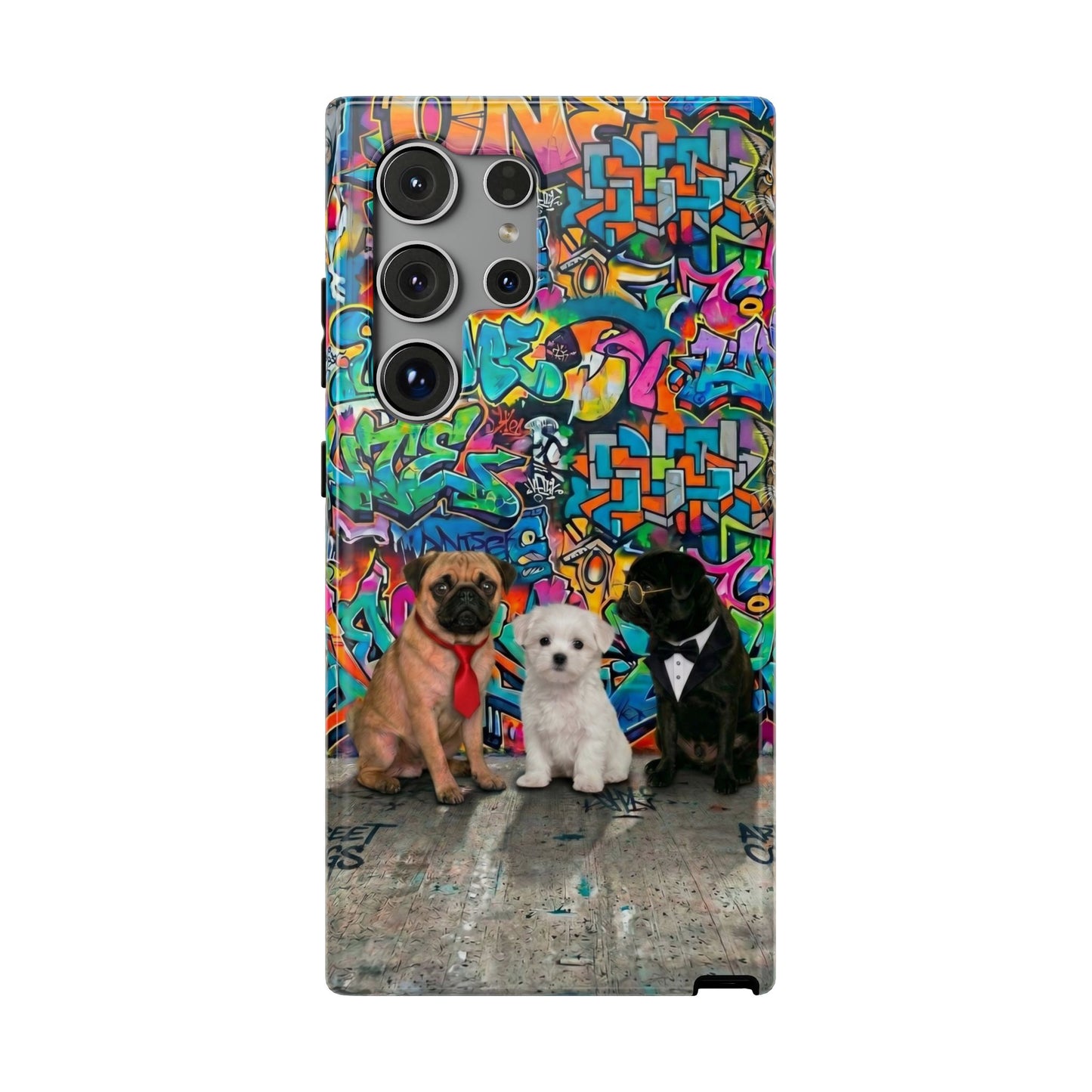 Puppy Squad Graffiti Phone Case — Impact-Resistant Protective Case