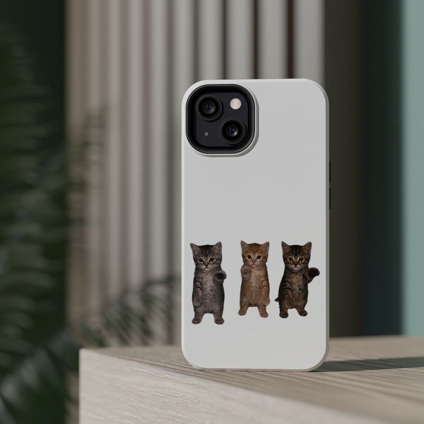 Cute Standing Trio Kittens Dancing Magnetic Impact-Resistant Phone Case