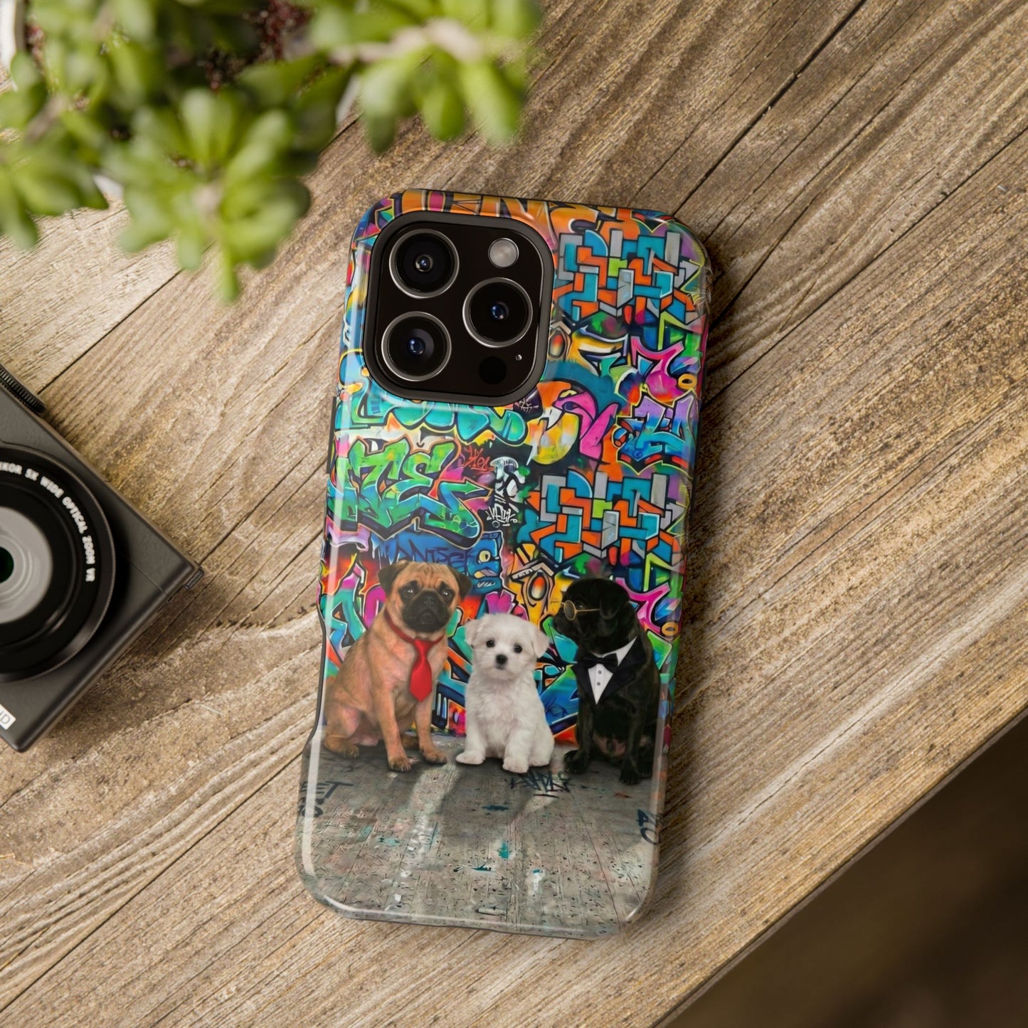 Puppy Squad Graffiti Phone Case — Impact-Resistant Protective Case