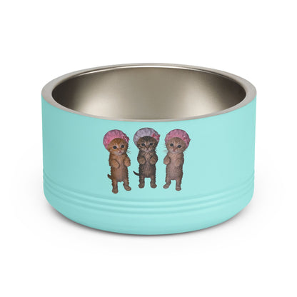 Cute Poodle Trio Pet Bowl — 18oz Stainless Steel Dog Food & Water Bowl
