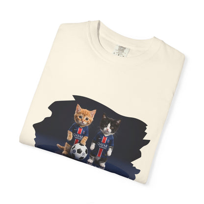 Cat Soccer Players T‑Shirt — Cute Kitten Football Graphic Tee