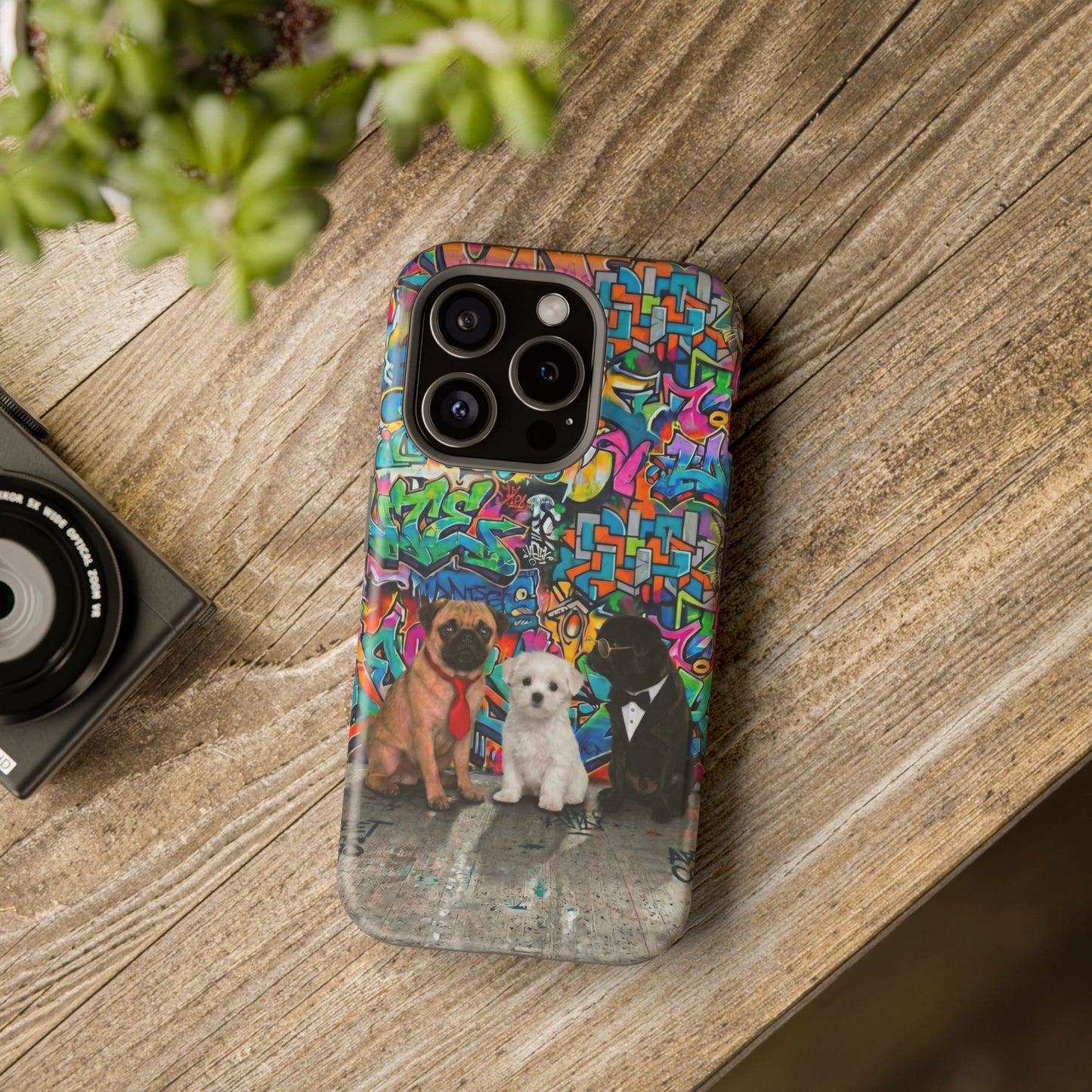 Puppy Squad Graffiti Phone Case — Impact-Resistant Protective Case
