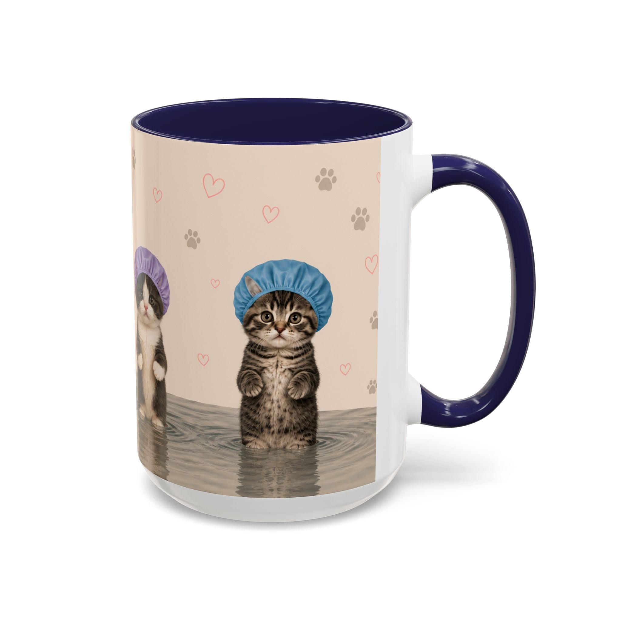 Cute Kittens in Shower Caps Accent Coffee Mug – 11/15oz