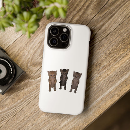 Cute Standing Kittens Magnetic Impact-Resistant Phone Case