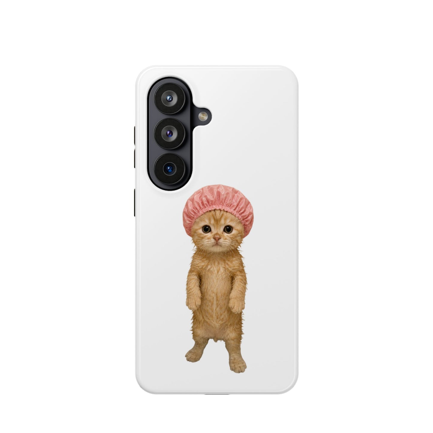 Cute Kitten in Shower Cap Magnetic Impact-Resistant Phone Case