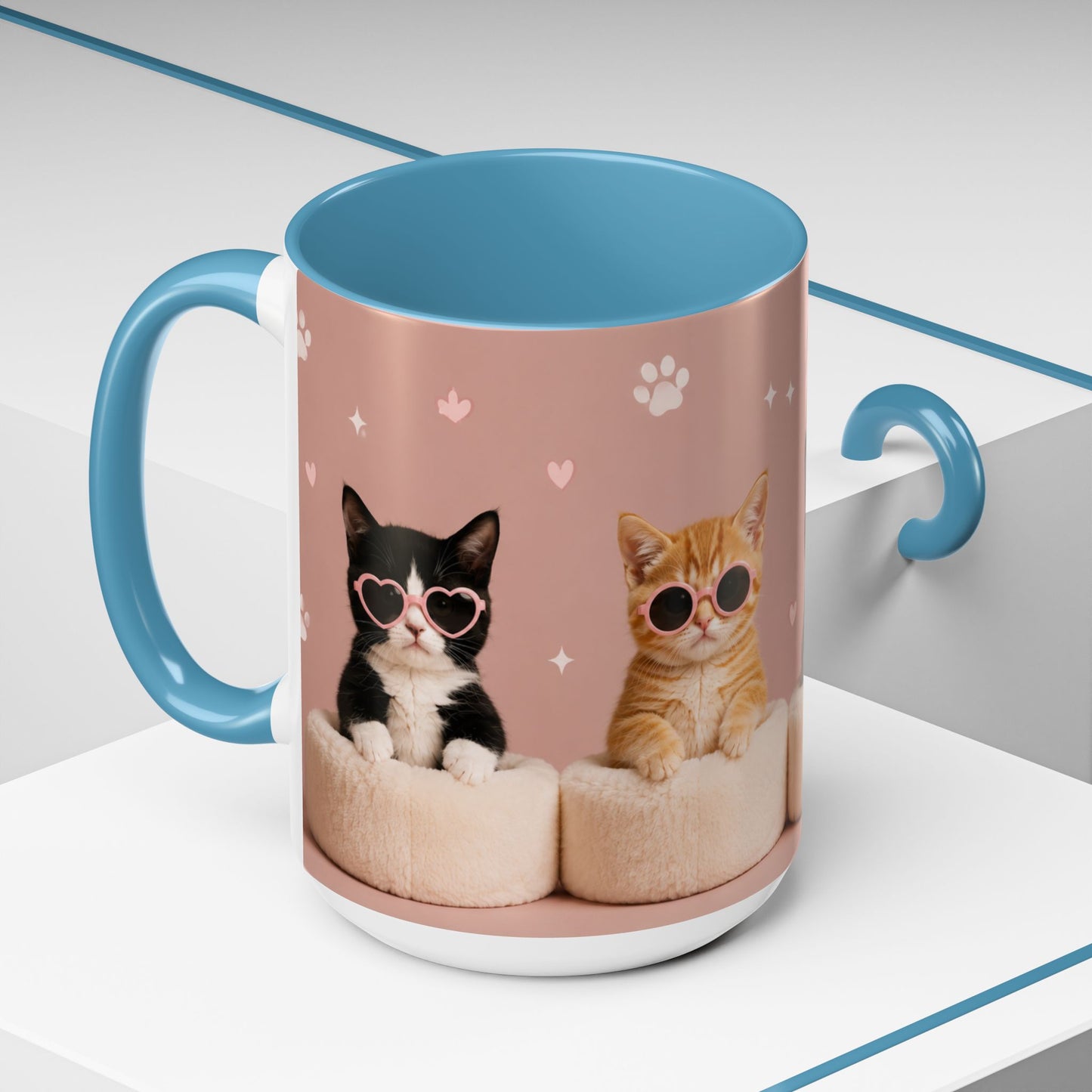 Cute Cat Lovers Coffee Mug - 11 & 15oz - Perfect Gift for Pet Owners