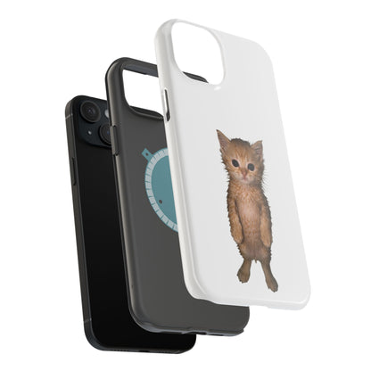 Cute Standing Kitten Magnetic Impact-Resistant Phone Case