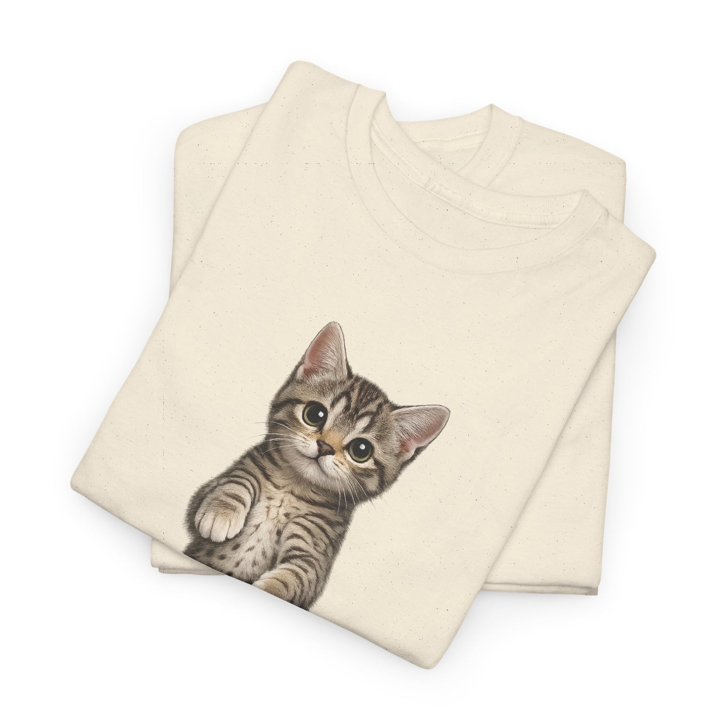 Standing Tabby Kitten T-Shirt — Cute Cat Graphic Tee for Cat Lovers