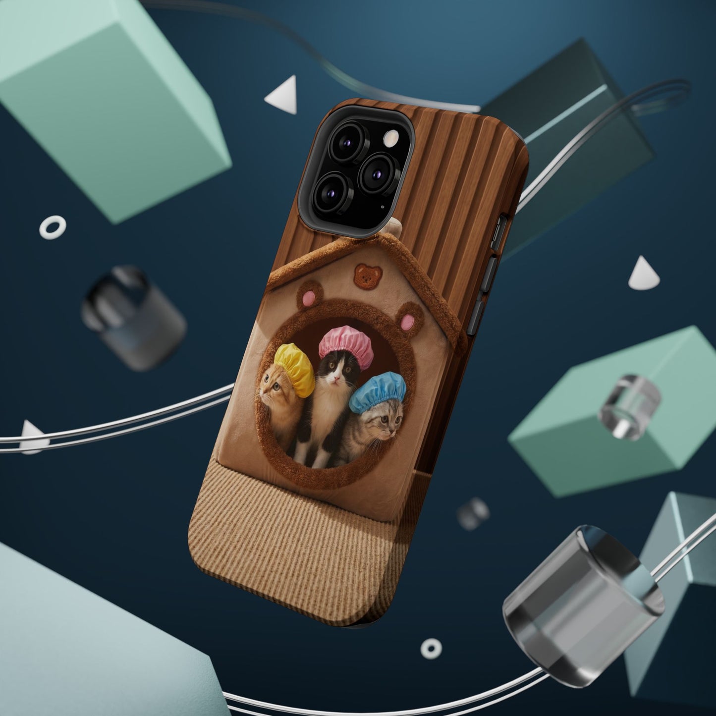 Cute Kittens in Cozy House Phone Case — Magnetic Impact-Resistant Case