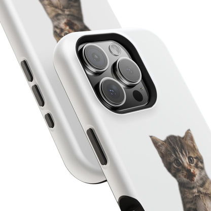 Cute Standing Kitten Magnetic Impact-Resistant Phone Case
