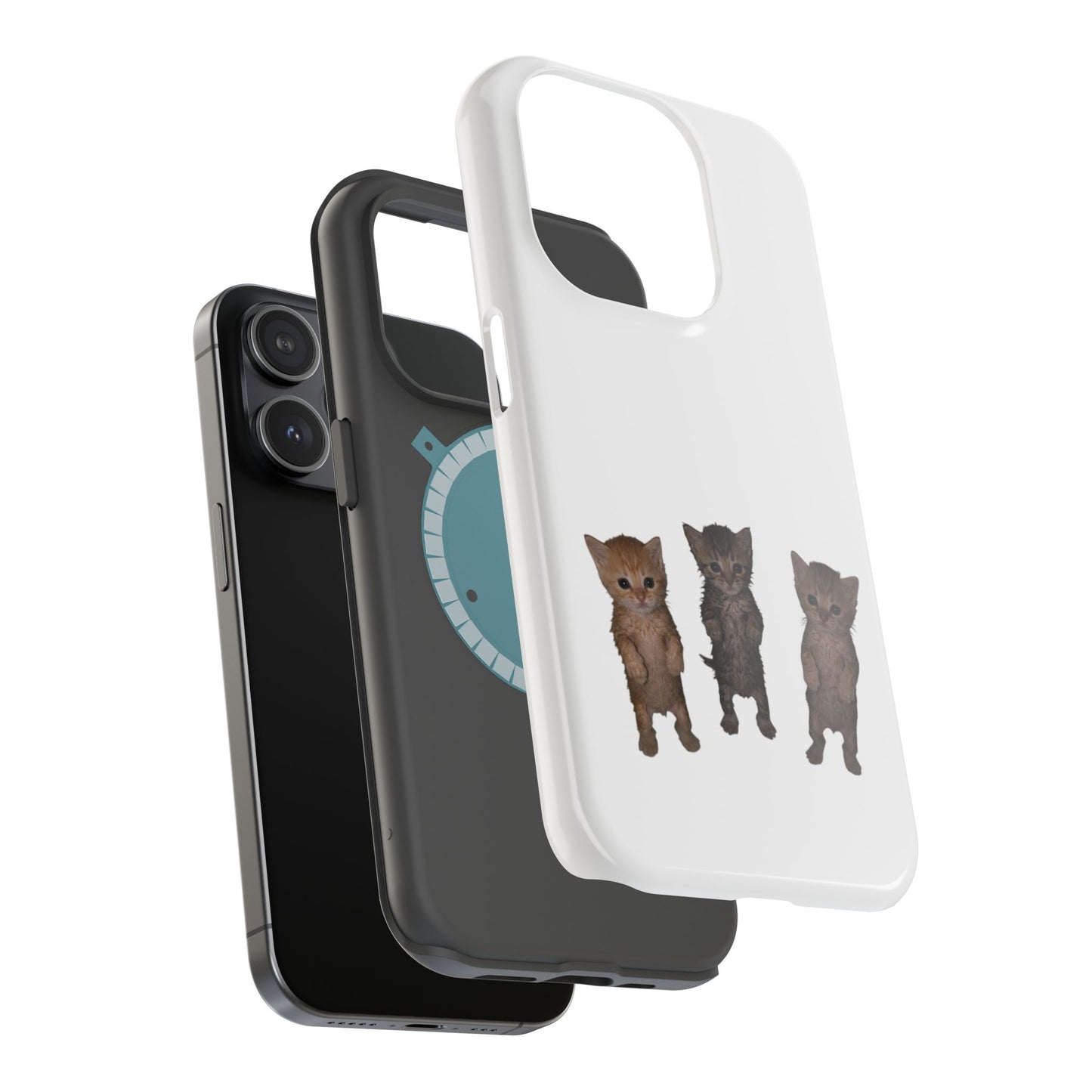 Cute Trio Kittens  Magnetic Impact-Resistant Phone Case