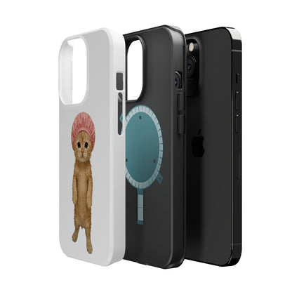 Cute Kitten in Shower Cap Magnetic Impact-Resistant Phone Case