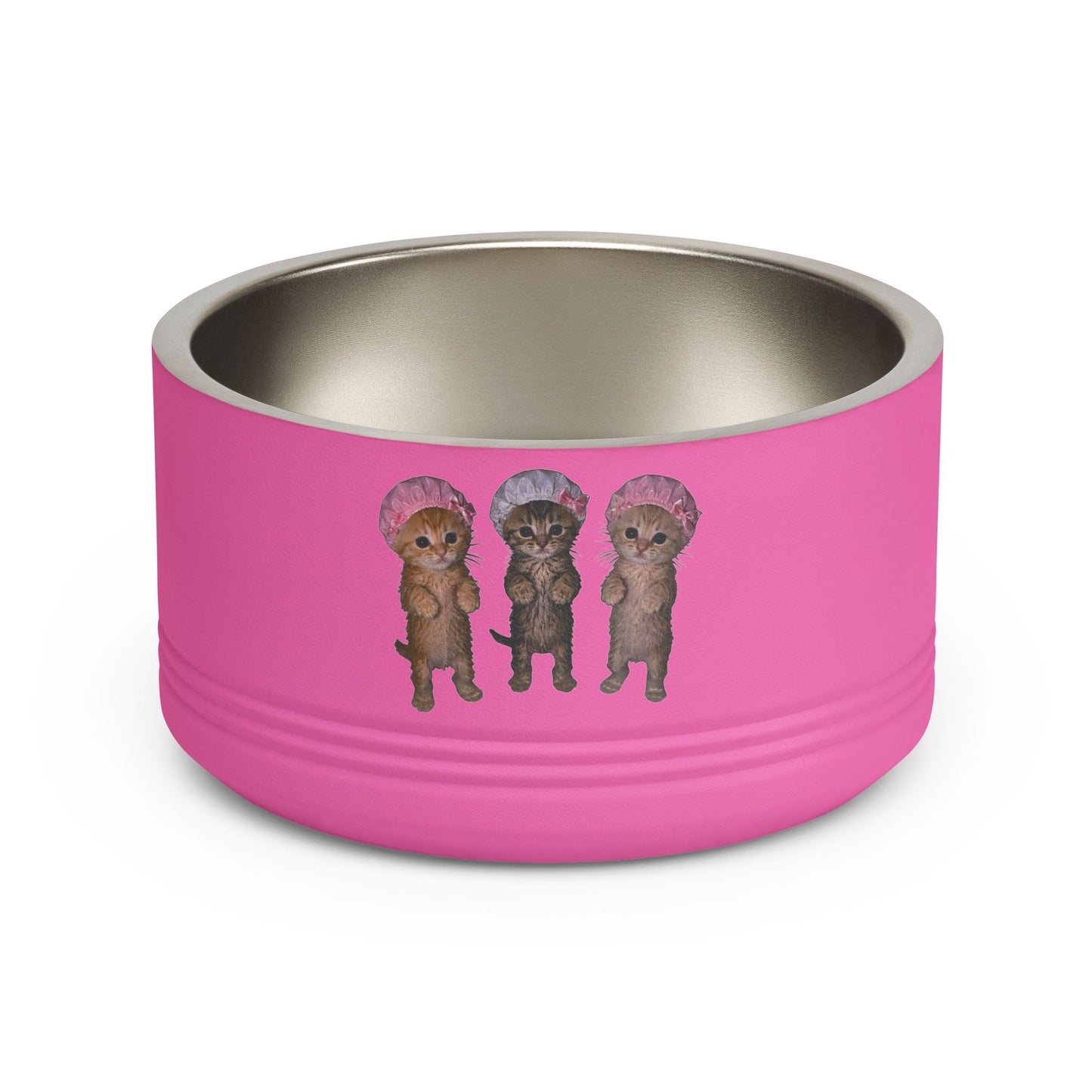 Cute Poodle Trio Pet Bowl — 18oz Stainless Steel Dog Food & Water Bowl