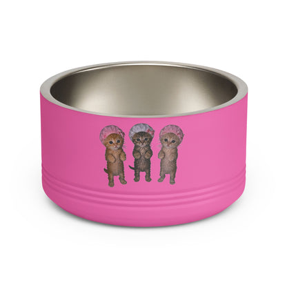 Cute Poodle Trio Pet Bowl — 18oz Stainless Steel Dog Food & Water Bowl
