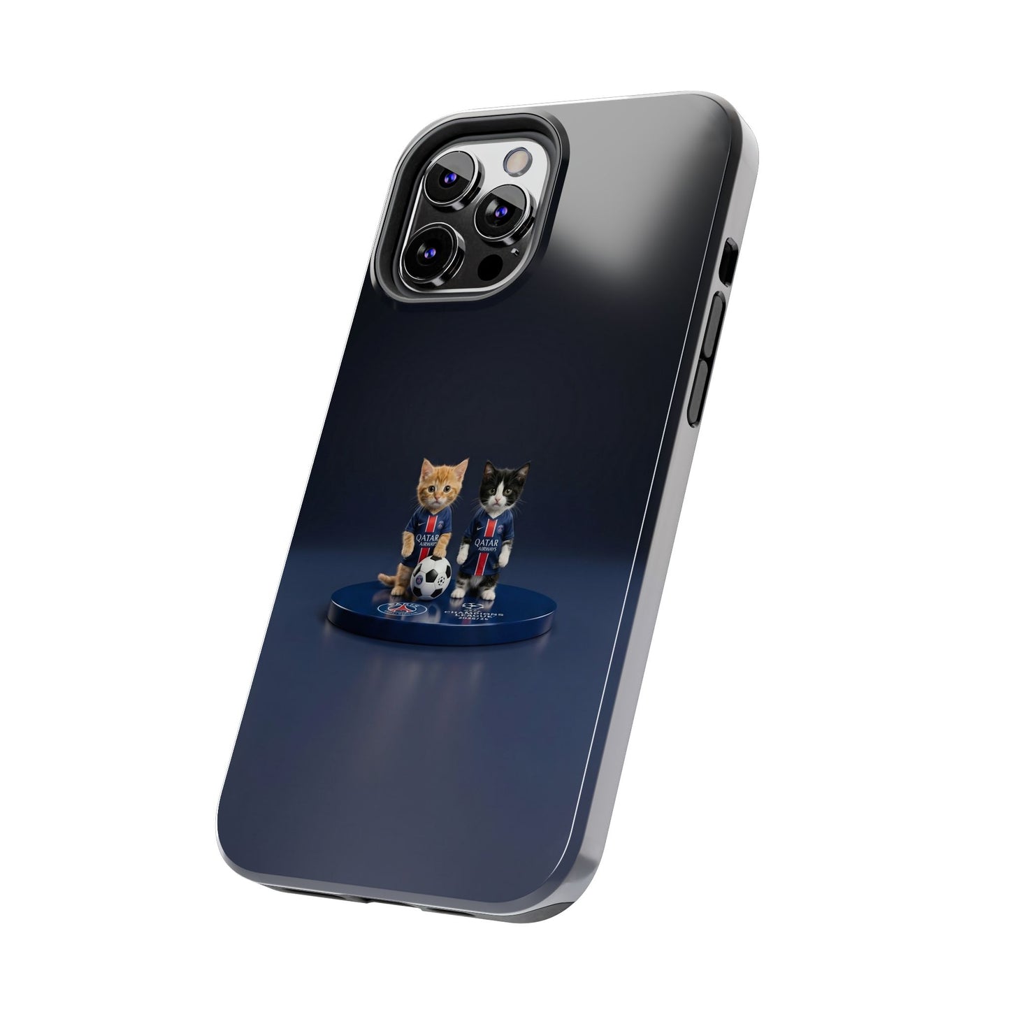 Phone Case — Cute Soccer Cats Design (Kawaii Kitten Football Fans)