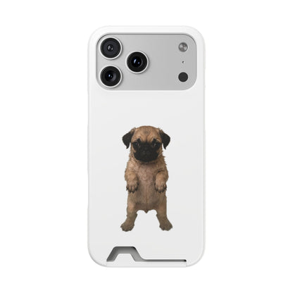 Cute Standing  Pug Card Holder Phone Case