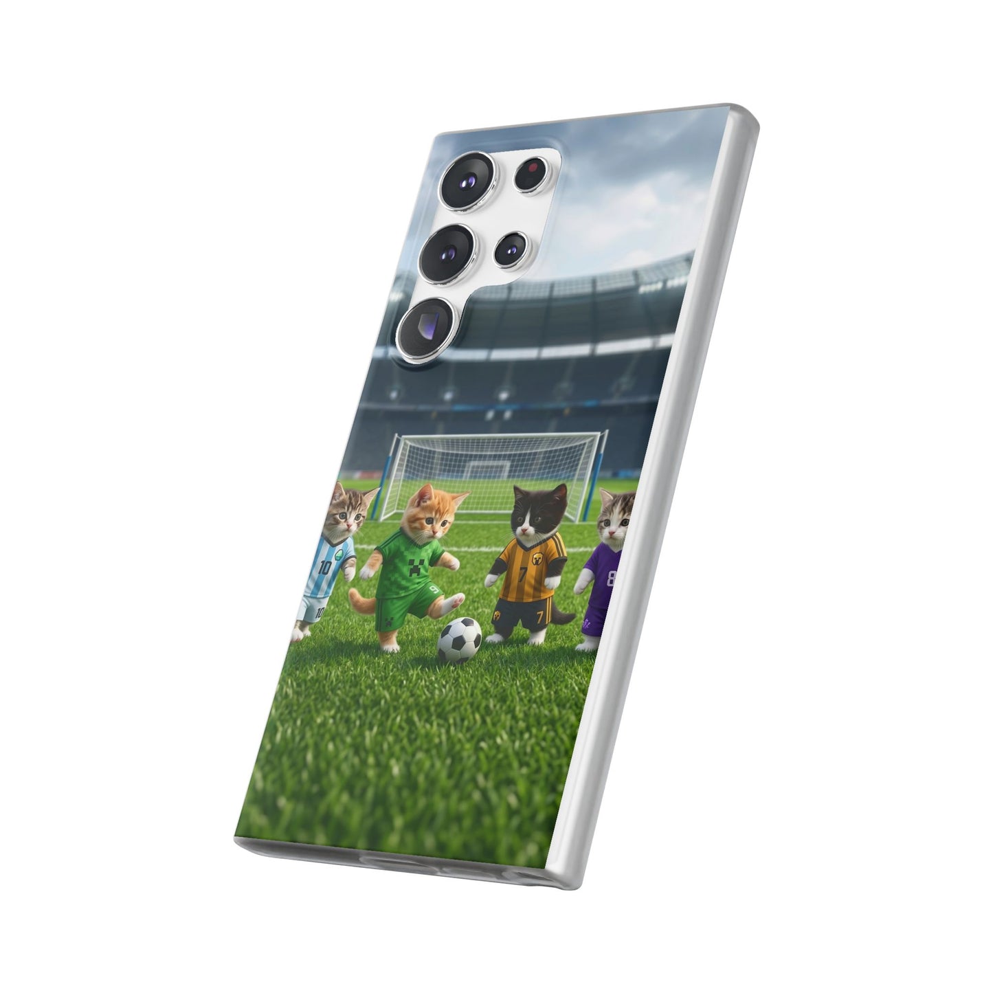 Cute Soccer Cats Phone Case — Kawaii Football Kit iPhone Cover