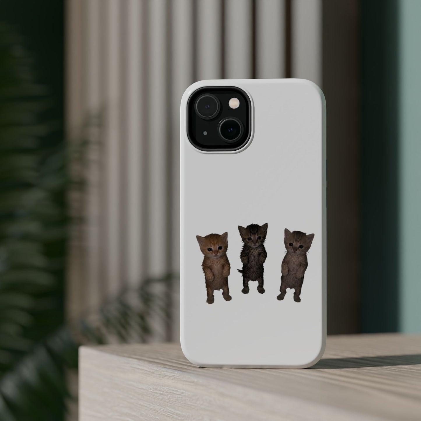 Cute Standing Kittens Magnetic Impact-Resistant Phone Case