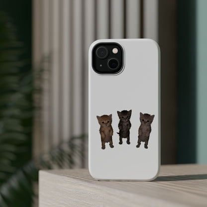 Cute Standing Kittens Magnetic Impact-Resistant Phone Case