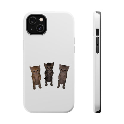 Cute Standing Kittens Magnetic Impact-Resistant Phone Case