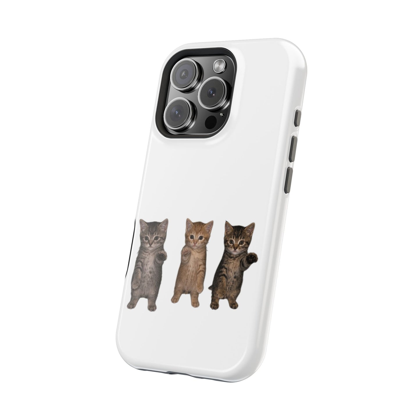 Cute Standing Trio Kittens Dancing Magnetic Impact-Resistant Phone Case