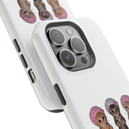 Cute Standing Kittens with Shower Caps  Phone Case