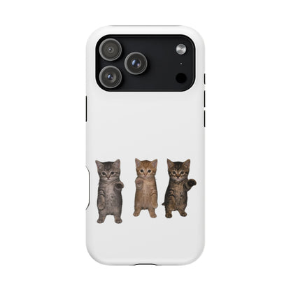 Cute Standing Trio Kittens Dancing Magnetic Impact-Resistant Phone Case