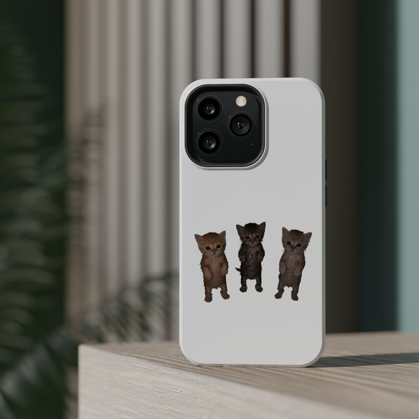 Cute Standing Kittens Magnetic Impact-Resistant Phone Case