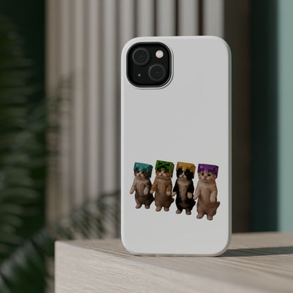 Dancing Kittens Minecraft Helmet Magnetic Impact-Resistant Phone Case