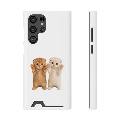 Cute Kittens Phone Case with Card Holder