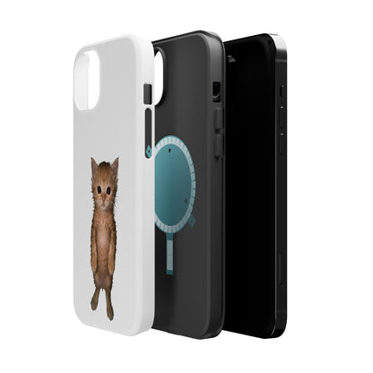 Cute Standing Kitten Magnetic Impact-Resistant Phone Case
