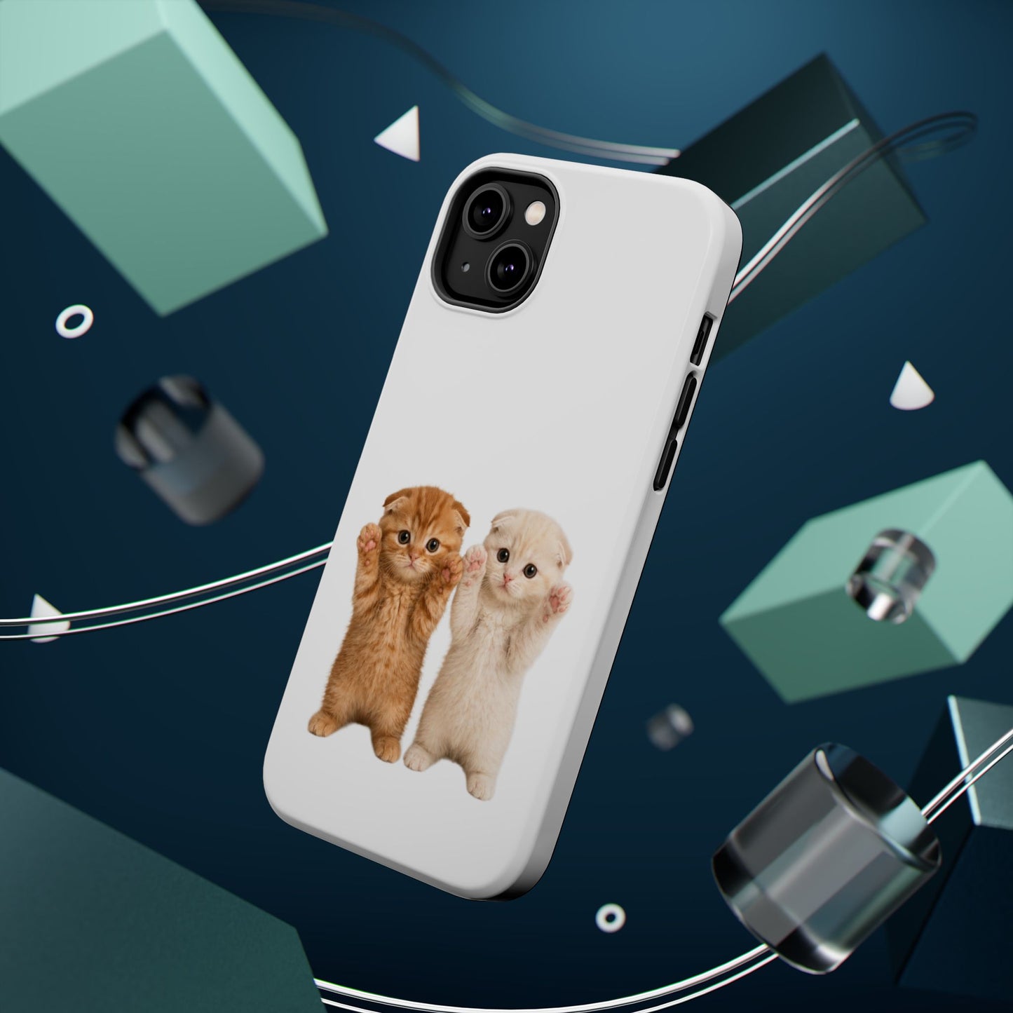 Cute Raising Paws Kittens Magnetic Impact-Resistant  Phone Case