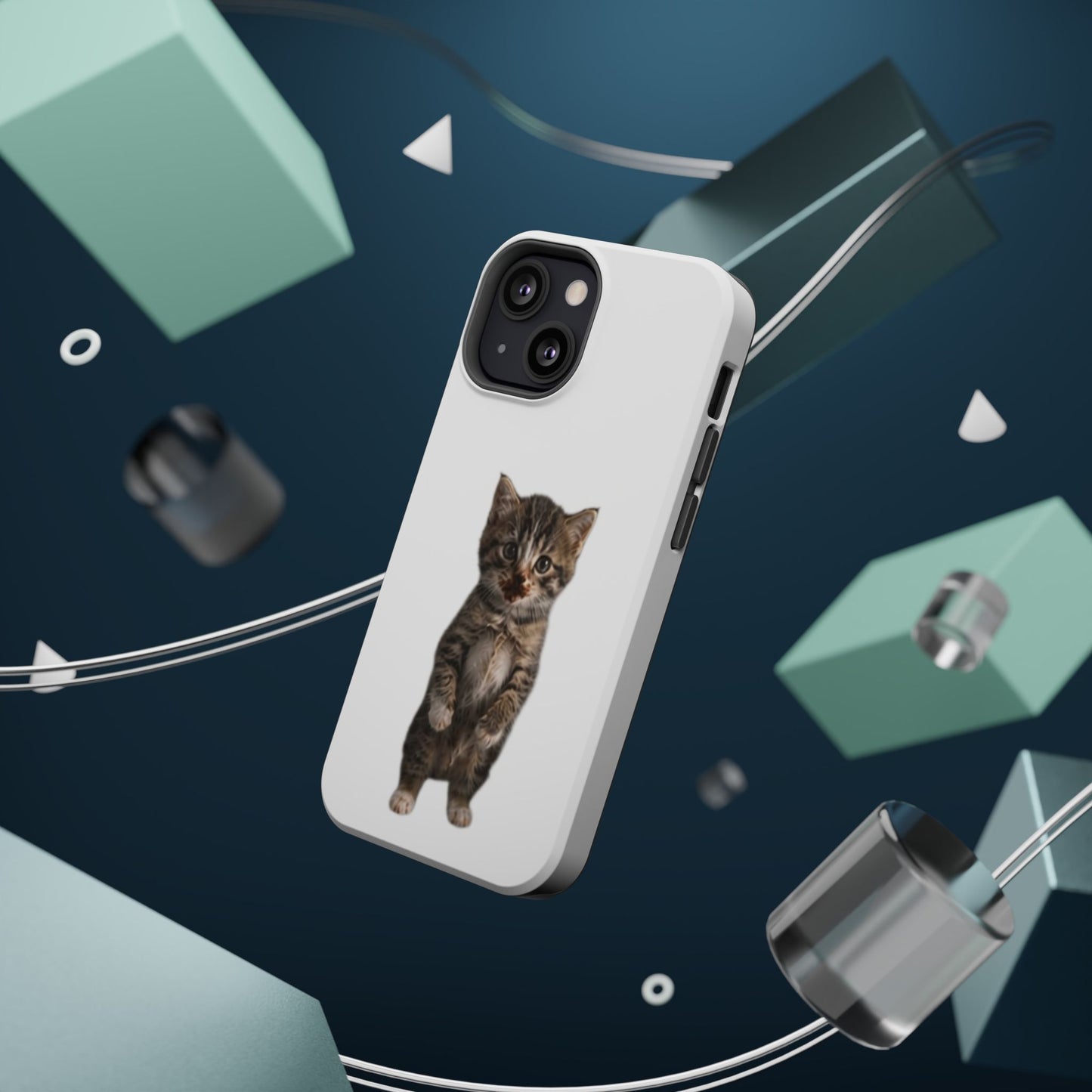 Cute Standing Kitten Magnetic Impact-Resistant Phone Case