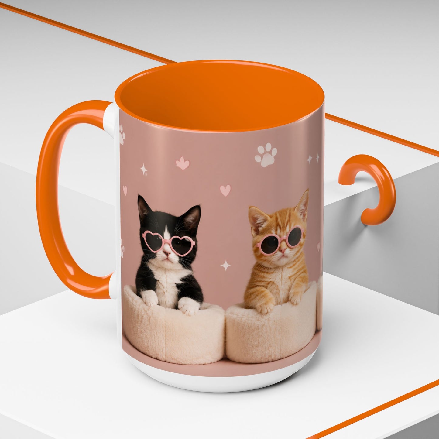 Cute Cat Lovers Coffee Mug - 11 & 15oz - Perfect Gift for Pet Owners