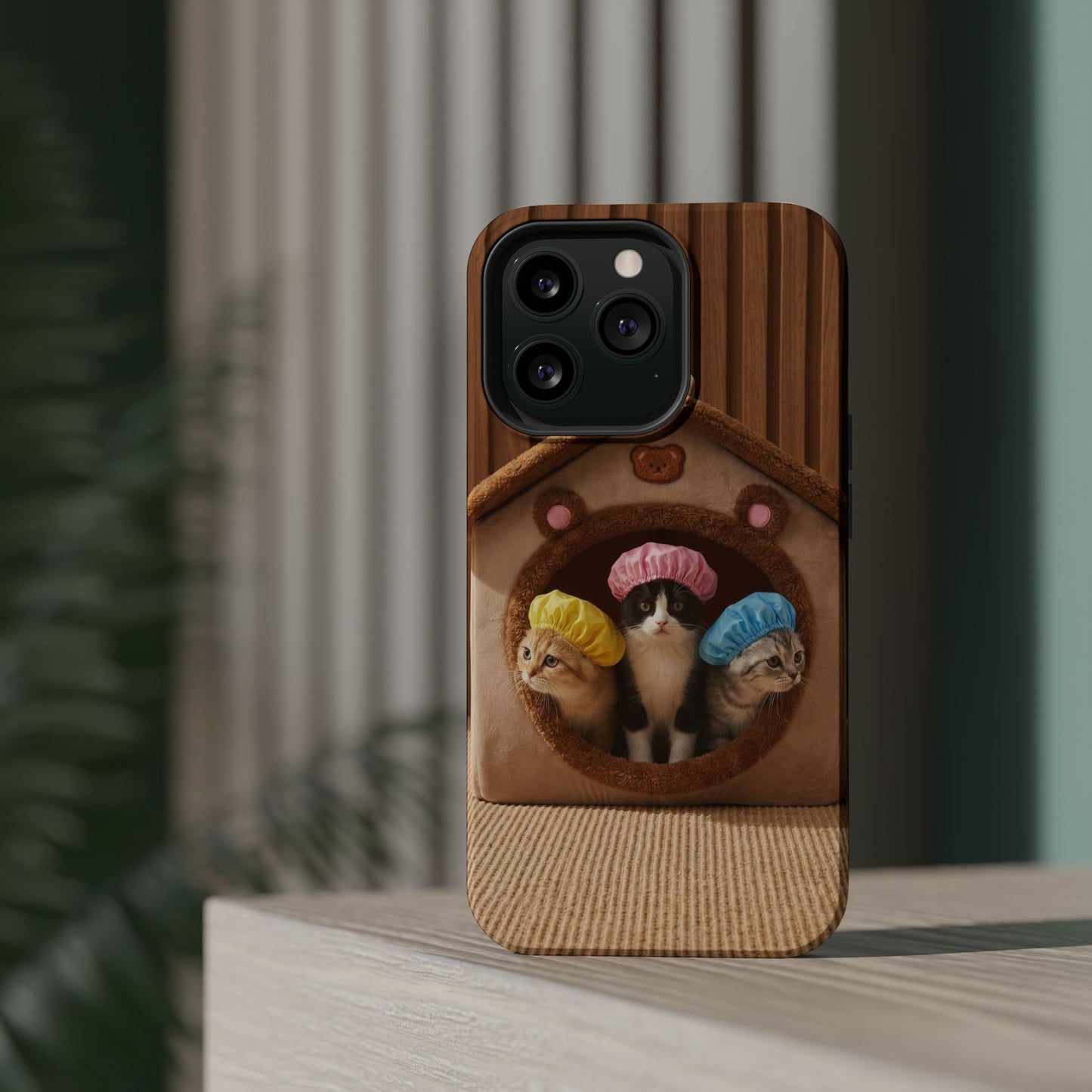 Cute Kittens in Cozy House Phone Case — Magnetic Impact-Resistant Case