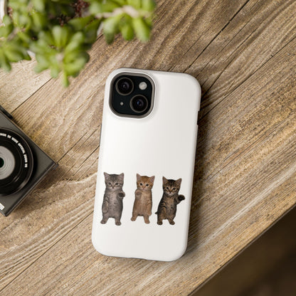 Cute Standing Trio Kittens Dancing Magnetic Impact-Resistant Phone Case