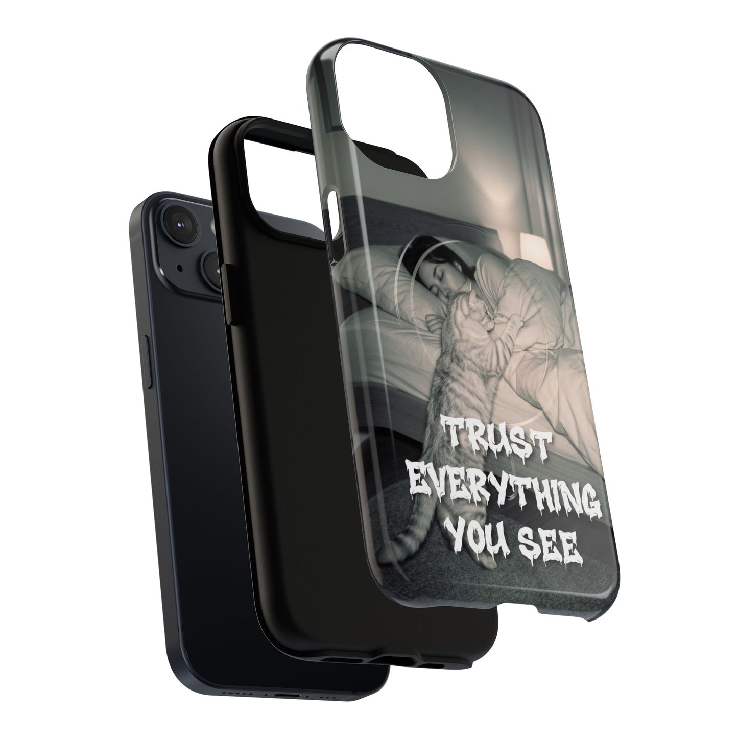 Phone Case ‘Trust Everything You See’ Surreal Sleep Graphic Tough Magnetic Case