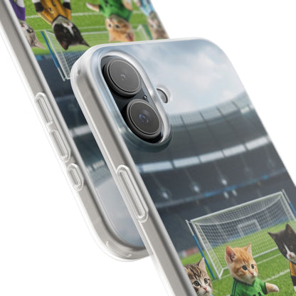 Cute Soccer Cats Phone Case — Kawaii Football Kit iPhone Cover