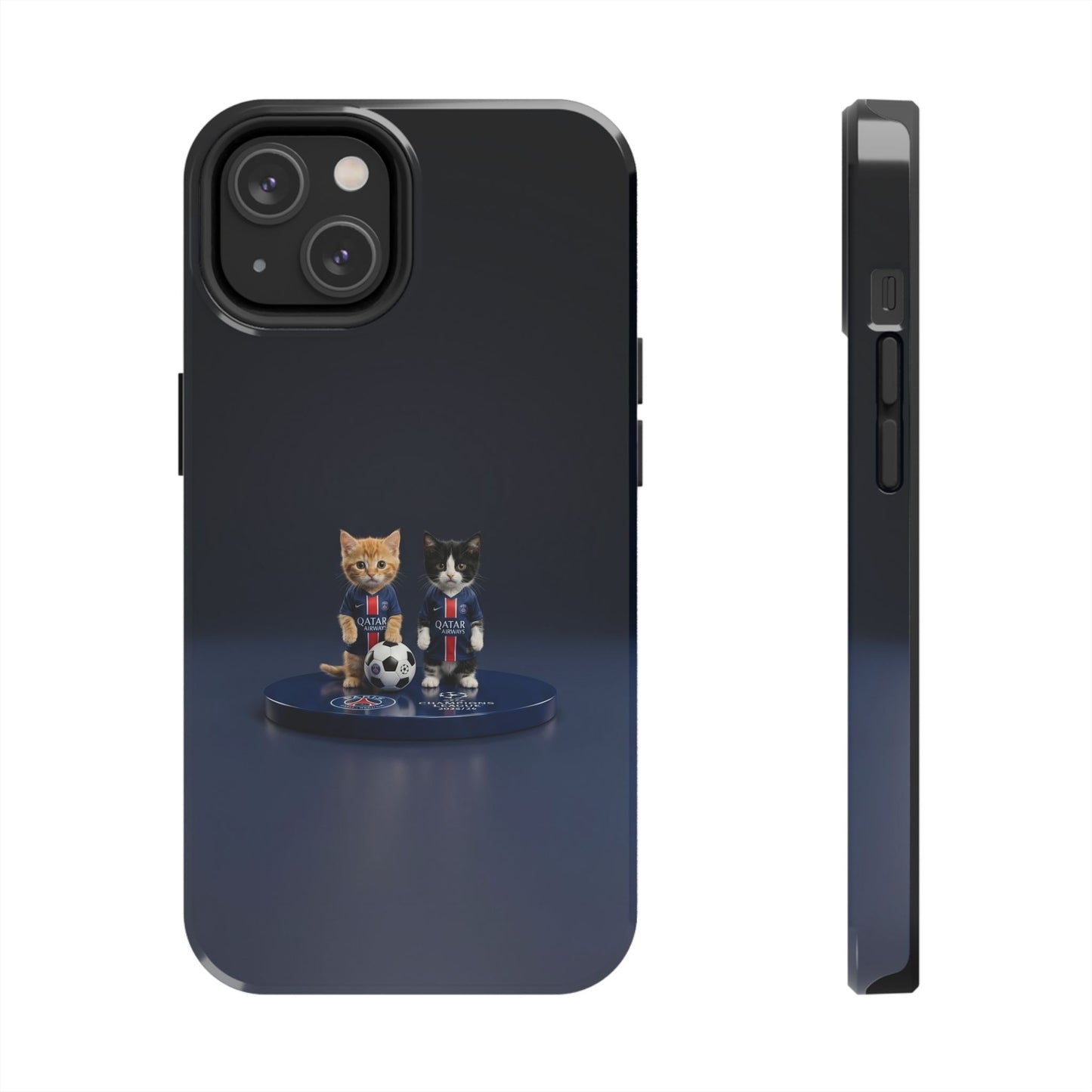 Phone Case — Cute Soccer Cats Design (Kawaii Kitten Football Fans)