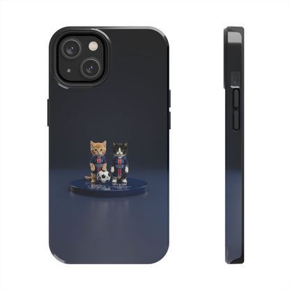 Phone Case — Cute Soccer Cats Design (Kawaii Kitten Football Fans)