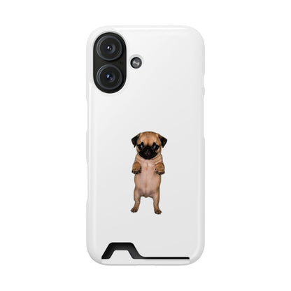 Cute Standing Pug Phone Card Case