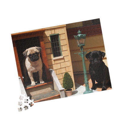 Pug Pair Photo Puzzle — 252/520/1014-Piece Jigsaw