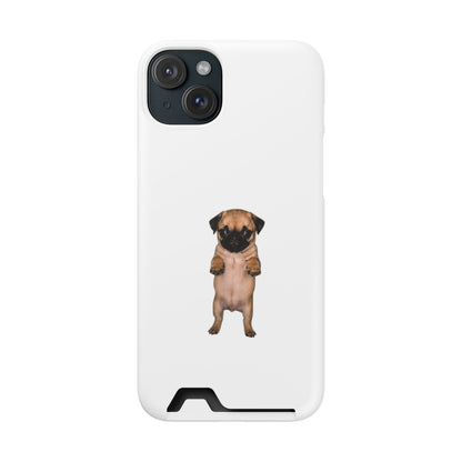 Cute Standing Pug Phone Card Case