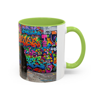 Graffiti Pug Coffee Mug — Colorful Street Art Accent Mug (11/15oz)