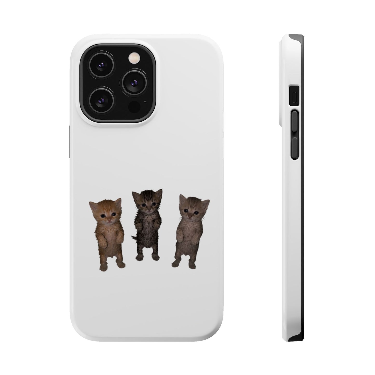 Cute Standing Kittens Magnetic Impact-Resistant Phone Case